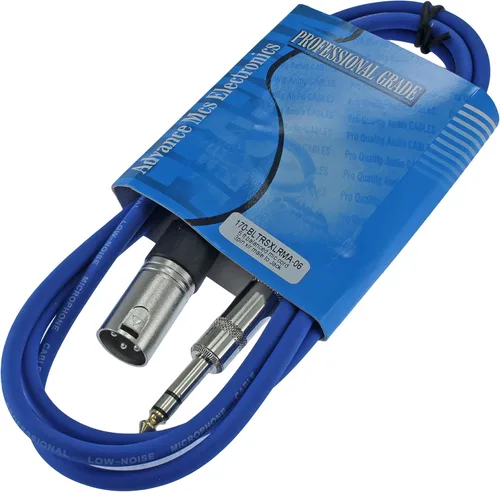 Miniatura 15 de Cable Patch de Audio Pro XLR macho TRS de 1/4 pulgadas a 3 pines equilibrado y blindado (3 pies de largo, azul)