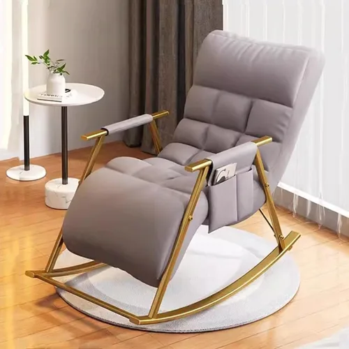 Miniatura 14 de Mecedora reclinable ajustable para balcón y patioSilla moderna para exteriores para sala de estar y ocio, muebles cómodos de relajación, marco