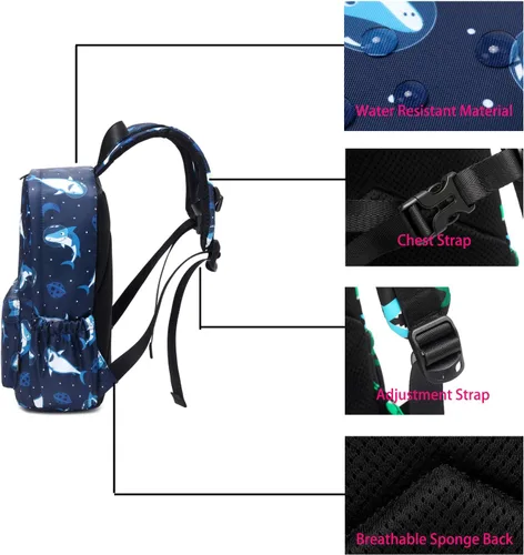 Miniatura 3 de Abshoo - Mochila infantil para preescolar con correa en el pecho