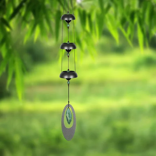 Miniatura 3 de Woodstock Chimes Colección Signature, campanas de templo Woodstock de 25 pulgadas, campanas de viento de jade para decoración de exteriores, patio