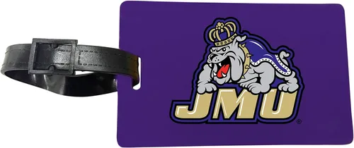 R and R Imports Paquete de 2 etiquetas para equipaje de James Madison Dukes, producto oficial universitario