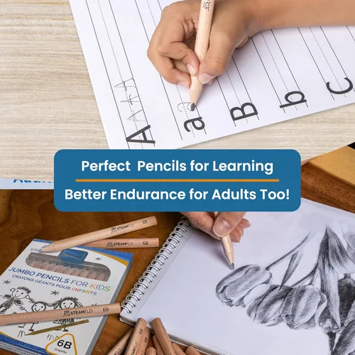 Miniatura 3 de Lápices de aprendizaje para niños pequeños de 2 a 4 años: nuestros lápices para niños pequeños principiantes y preescolares con forma de triángulo
