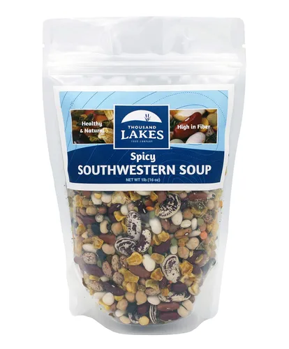 Miniatura 10 de Thousand Lakes Mezcla de sopa seca de 32 frijoles y 8 verduras - 1 libra Bajo en sodio Sin grasa Alta fibra Más de 20 porciones Vegano
