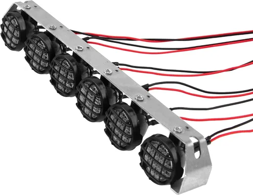 Miniatura 2 de Kit de barra de luz para techo de coche RC 1/10 compatible con Traxxas TRX-4 Axial SCX10 90046 RC4WD D90 CC01 RedCat Gen8 1/10 1/12 RC Crawler Truck
