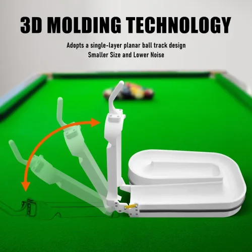 Miniatura 3 de Estante de bolas de piscina de precisión: herramienta de entrenamiento de billar impresa en 3D para una práctica consistente, crea triángulo Blanco