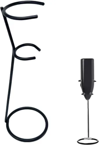 Soporte para espumador de leche de cocina para café, soporte de acero inoxidable para múltiples tipos de espumadores de café, soporte resistente