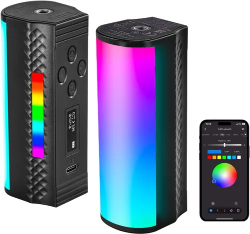 Miniatura 10 de NEEWER Vara de Luz Magnética Manual Básica, Luz de Video LED Mini RGB Completa de 360°, Batería de 2500mAh, Luz de Tubo de Cámara Ajustable