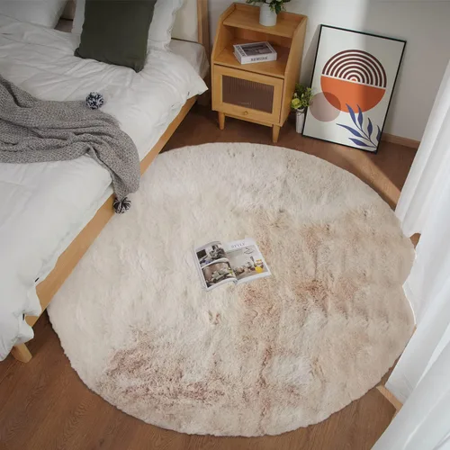 Miniatura 47 de Ghouse Alfombra ultrasuave de pelo sintético de conejo, alfombras lavables a máquina para dormitorio, alfombras esponjosas para sala de estar, Blanco