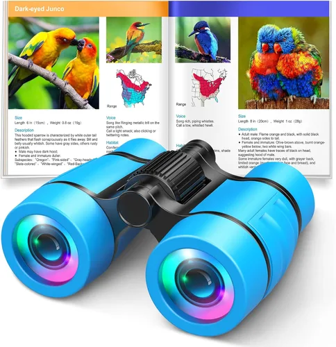 Miniatura 10 de Juguetes para niños de 3 a 8 años: prismáticos para niños con manual de observación de aves 4 5 6 7 8 años niños niñas regalos de Navidad