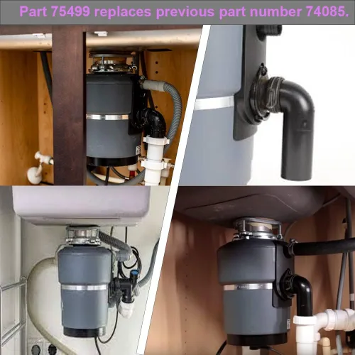 Miniatura 6 de Paquete de 2 piezas de repuesto de acoplador flexible 75499 compatibles con Insink-erator, acoplamiento de montaje de tubo de escape antivibración