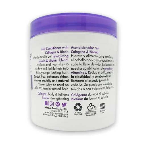 Miniatura 4 de Mirta de Perales Champú de biotina de colágeno + acondicionador + reparación MistSet\