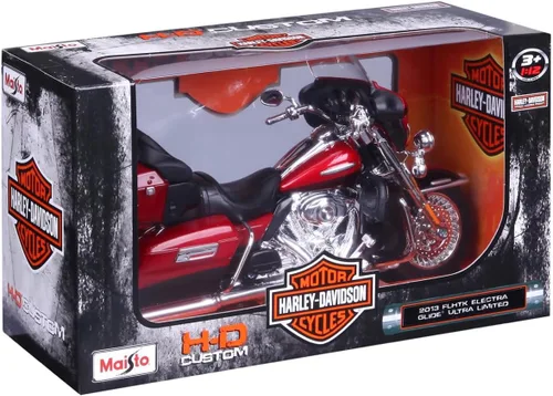 Miniatura 8 de Motocicleta Harley Davidson FLHTK Electra Glide modelo 2013, roja, versión ultralimitada, 1/12 de Maisto 32323.