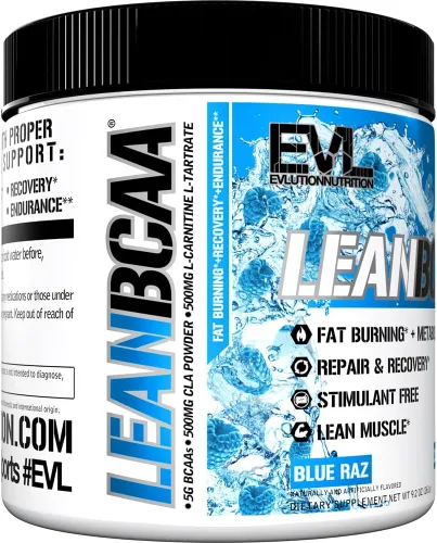 Miniatura 5 de Evlution Polvo de BCAA magro libre de estimulantes Nutrición BCAAs Aminoácidos en polvo con CLA Carnitina y 2:1:1 aminoácidos de cadena ramificada