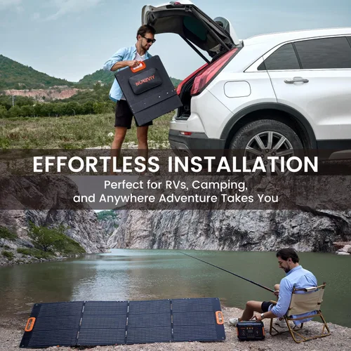 Miniatura 2 de Panel solar portátil de 200 W, plegable, 200 W, cargador solar de células solares para estación de energía, impermeable con soporte ajustable XT60