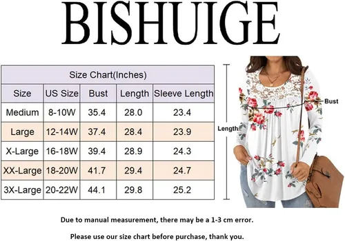 Miniatura 6 de BISHUIGE Blusa de manga corta para mujer, estilo casual, holgada, con panel de encaje, plisada