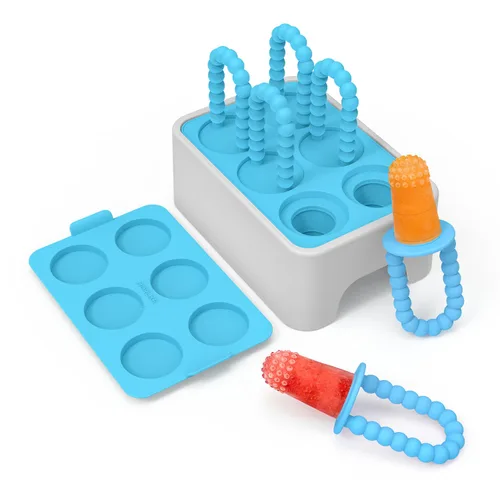 Miniatura 10 de Morlike Baby Tiny Pops, Molde de paletas de silicona 100% para bebés de 4 meses + moldes de leche materna para aliviar la dentición, esenciales