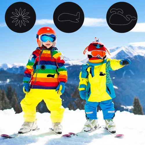 Miniatura 4 de Boao 80 parches de reparación para chaquetas de plumón, abrigo acolchado, cinta de reparación de tela de nylon, autoadhesiva, impermeable, Negro