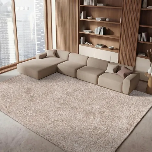 Miniatura 20 de SAFAVIEH Malibu Shag Collection - Alfombra decorativa, 3 x 5 pies, carbón, hecha a mano, sólida, 1.4 pulgadas de grosor, ideal para zonas de alto