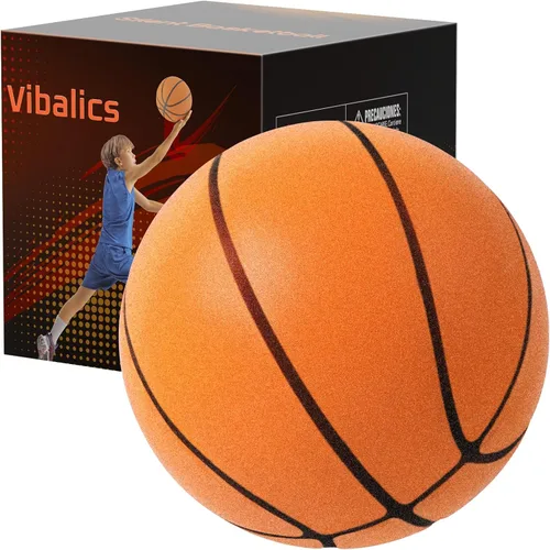 Balón de baloncesto silencioso tamaño 3, bola de espuma sin ruido para entrenamiento en interiores, balón sin sonido con diseño ranurado de alto