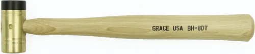 Grace USA Martillo de latón de 8 onzas con punta Delrin, herramientas y accesorios de armero, cuidado de armas, carpintería, maquinista, mecánico,