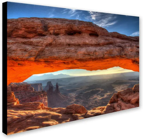 Miniatura 2 de Trademark Fine Art Mesa Arch Sunrise por Pierre Leclerc - Lienzo decorativo para pared, 22 x 32 pulgadas