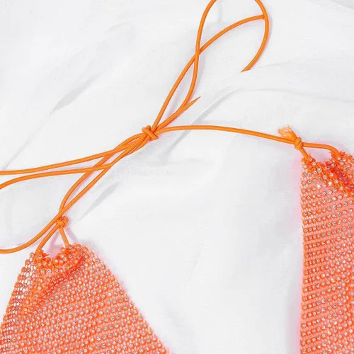 Miniatura 4 de Gemily Conjunto de bikini de malla con diamantes de imitación para el vientre, cadenas de playa, accesorios de joyería para mujeres y niñas