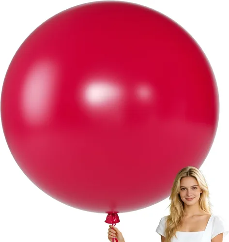 Miniatura 44 de KALOR Globos gigantes retro azul brumoso de 36 pulgadas, paquete de 6 globos de látex grandes redondos retro azul brumoso para aniversario