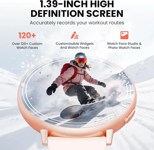 Miniatura 3 de Reloj inteligente para hombres y mujeres con GPS integrado, más de 100 modos deportivos con pantalla HD de 1.39 pulgadas, respuesta/hacer llamadas