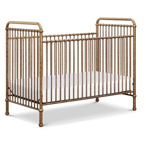 Namesake Abigail - Cuna convertible 3 en 1 (dorado) - Certificado GREENGUARD Gold - Cuna convertible a cama infantil y cama diurna - Cama de bebé
