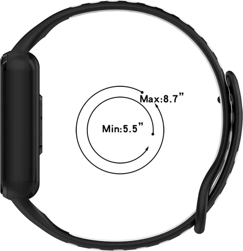 Miniatura 2 de E ECSEM Compatible con Amazfit Band 7 bandas de silicona de dos tonos transpirable de repuesto deportiva pulsera para Amazfit Band 7 Smart Watch