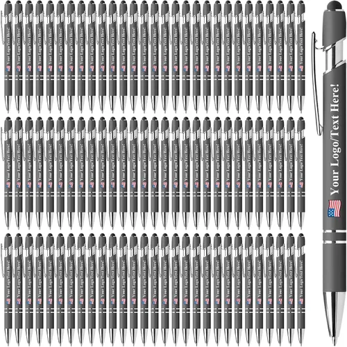 Miniatura 16 de Bolígrafos personalizados con lápiz capacitivo, bolígrafos personalizados impresos con tu logotipo o mensaje, ideales para regalos, promociones