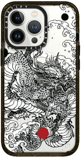 Miniatura 449 de Funda Impact de CASETiFY para iPhone 13 Pro Max con Magsafe - Estuche Claro Cuento de Invierno - Claro Negro Estuche transparente Winter Tale