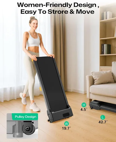Miniatura 5 de UREVO Almohadilla para caminar, caminadora portátil debajo del escritorio, almohadilla de 2.5 HP para caminadora para el hogar y la oficina, máquina