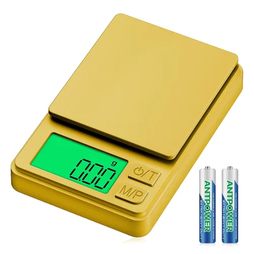 Diyife - Báscula de precisión de 35.27 oz x 0.00 oz, báscula de bolsillo con cubierta protectora, 7 unidades, pantalla LCD retroiluminada, función