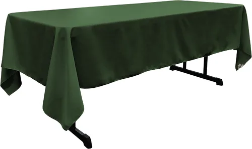 Miniatura 118 de LA Linen Mantel rectangular lavable de popelín de poliéster, resistente a las manchas y a las arrugas, cubierta de mesa 60x84, mantel de tela