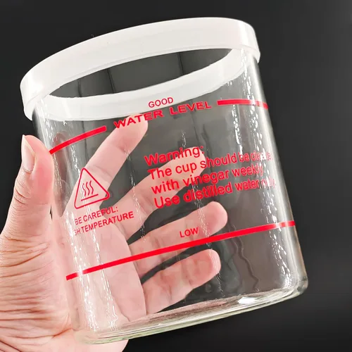 Miniatura 5 de Elitzia Accessories - Tarro de vapor de vidrio transparente Piezas de repuesto de vapor facial ETBL1 (altura 5.1 in)