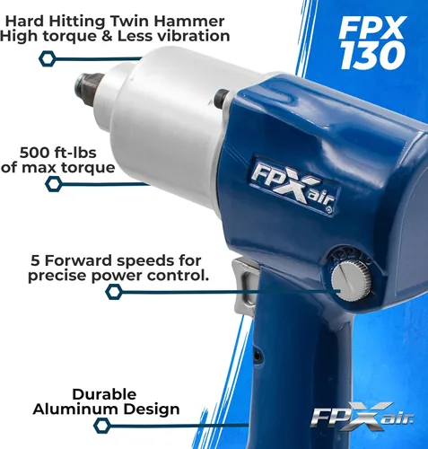 Miniatura 3 de FPXAIR Llave de impacto de aluminio de 1/2 ": FPX-130, Herramientas eléctricas automotrices para mecánica, herramientas de garaje