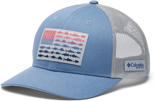 Miniatura 466 de Columbia - Gorra de malla con bandera con árboles unisex para adultos, corona alta