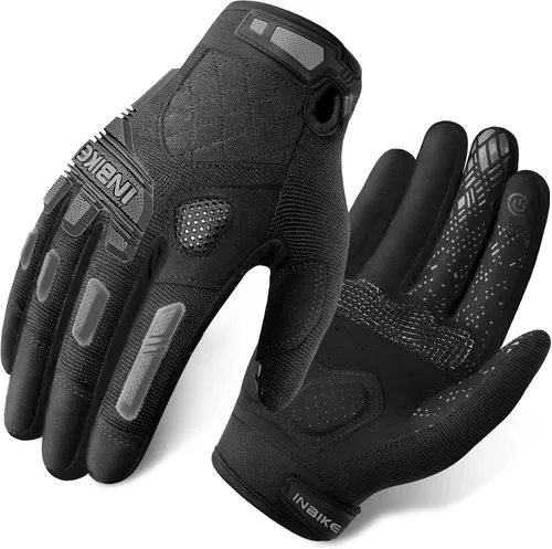 Miniatura 10 de INBIKE Guantes MTB para ciclismo de montaña Sirven para pantalla táctil con acolchado de etilvinilacetato grueso y protección de nudillos de caucho