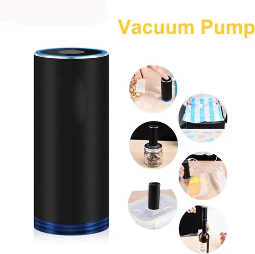 Miniatura 3 de Mini Automatic Vacuum Machine Pump for Portable Traveling Home Storage Bag Clothes Food Sous Vide Vacuum Sealer Packaging Packer (Black)