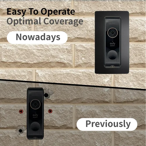 Miniatura 2 de Placa frontal de acero inoxidable, accesorios para UE - timbre de video - Fy/Video Doorbell, E340, 2K HD, S330, C30, C31, delgado, soporte, placa