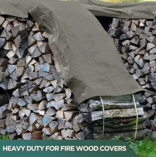 Miniatura 7 de CCS Lona impermeable de lona de pato de 21 onzas – Lona resistente de lona encerada con ojales de latón inoxidable para acampada, construcción