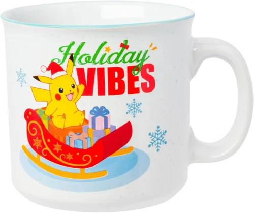 Miniatura 16 de Silver Buffalo - Taza de café de vidrio manchado con diseño de Pokémon con Pikachu, 17.5 onzas