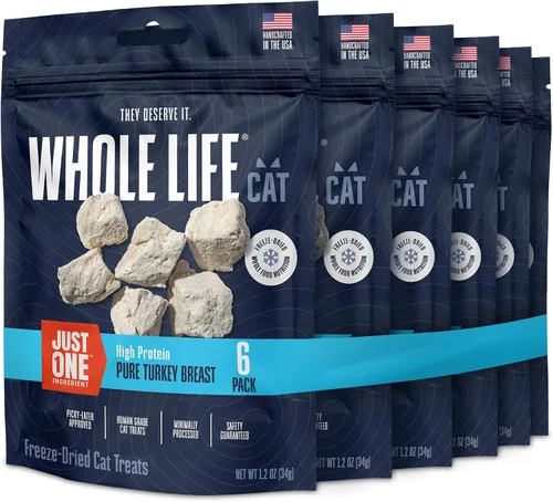 Miniatura 10 de Whole Life Cat Just One - Golosinas liofilizadas para gatos, alimentos liofilizados de grado humano, aperitivos de entrenamiento saludables