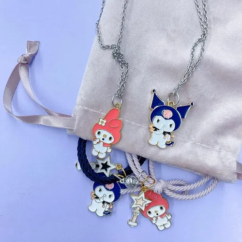 Miniatura 6 de Smarow Juego de llaveros y collar con bolsa para parejas, amistad, mejor amigo, regalo para mejores amigos