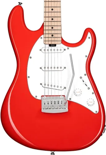 Sterling by Music Man - Guitarra eléctrica de cuerpo sólido de 6 cuerdas, derecha, Fiesta Red (CT30SSS-FRD-M1)