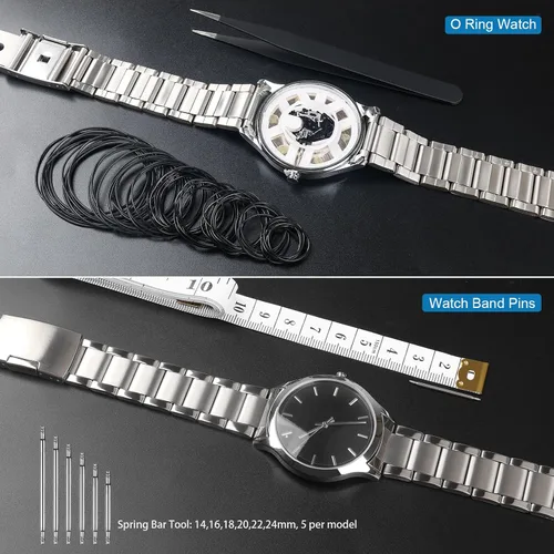 Miniatura 6 de Aboutuamxz Kit de reparación de relojes, kit de herramientas de extracción de eslabones de reloj, kit de herramientas de repuesto de batería