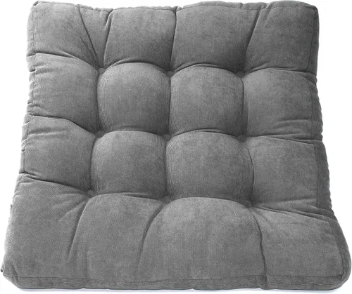 Miniatura 2 de LANITI Cojines de suelo extra grandes de 24 pulgadas para adultos, meditación cuadrada, máxima comodidad, almohadas de gran tamaño para cojín