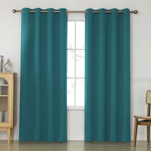 Miniatura 62 de KEQIAOSUOCAI Cortinas rosa bebé de 63 pulgadas para habitación de niñas - Con aislamiento térmico que oscurece la habitación, cortinas de ventana