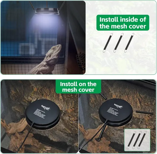 Miniatura 7 de Lámpara UVB para Reptiles con Atenuación, Foco de Luz LED UVB para Dragón Barbudo, Gecko, Lagarto, Tortuga, Serpiente, Luminosidad Ajustable